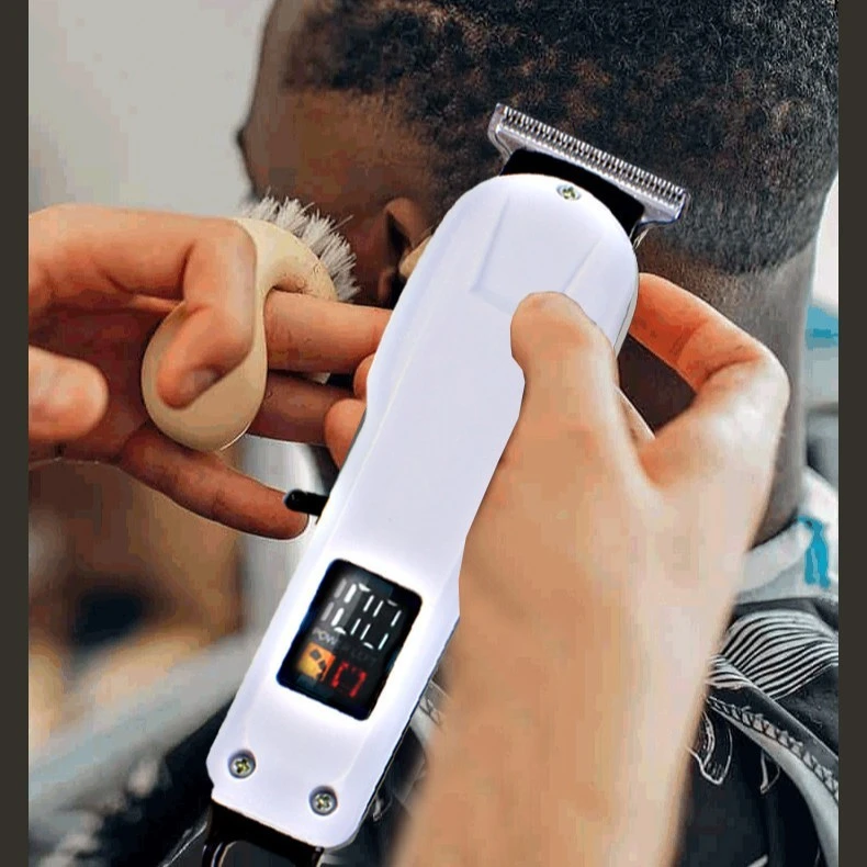 Tondeuse Électrique Professionnelle Sans Fil Multifonctionnelle pour Hommes, Usage Domestique et Barbier, en Acier Inoxydable